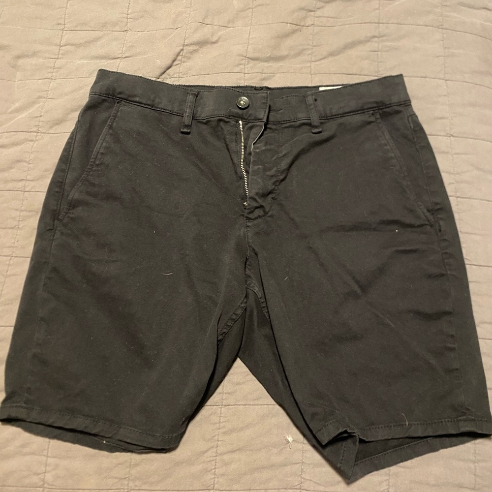 Rag & Bone Men's Black Flat Front Shorts